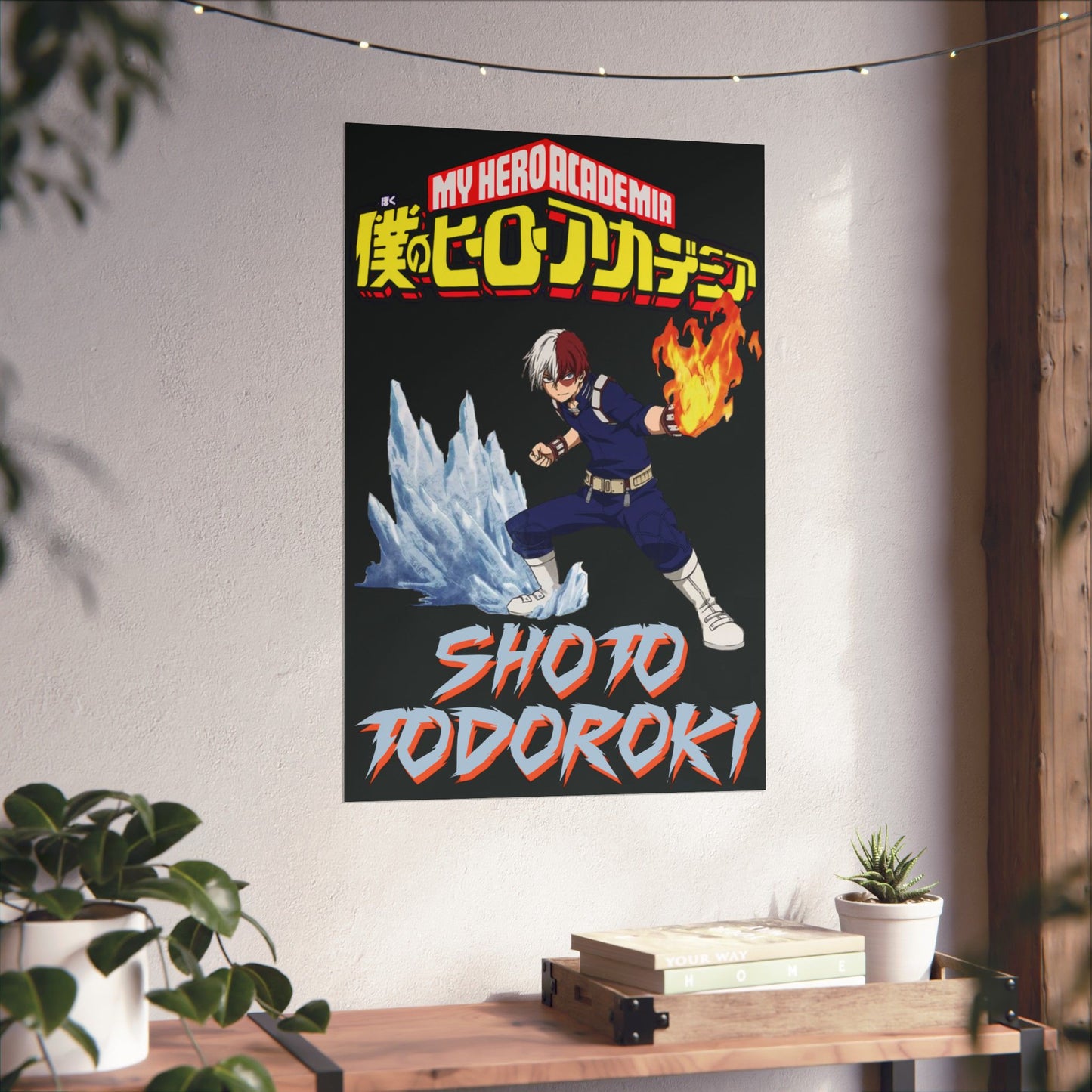 Shoto Todoroki Vertical Matte Poster | My Hero Academia Anime Wall Art