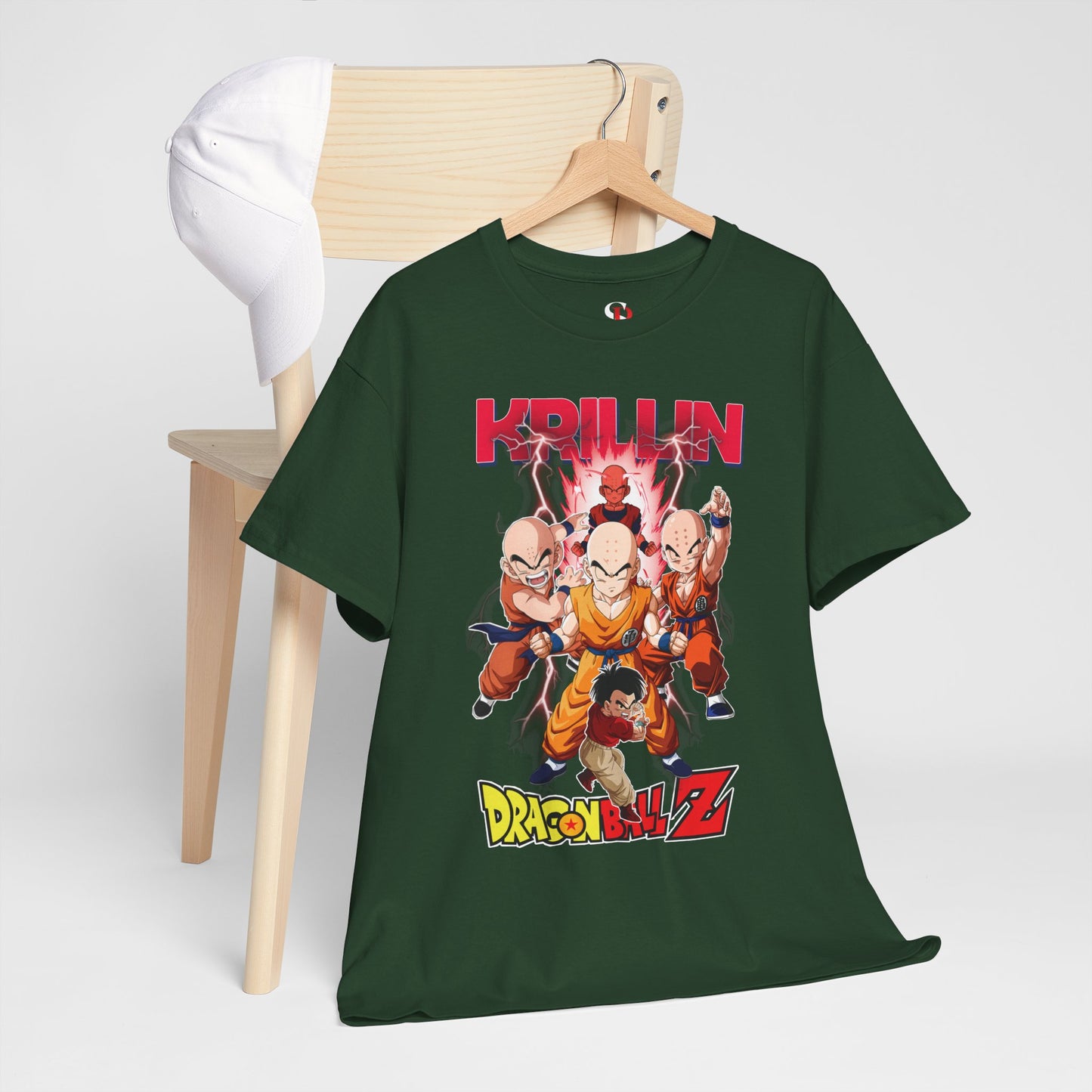 Krillin “Earth’s Strongest” Unisex Heavy Cotton T-Shirt | Dragon Ball Z Streetwear Tee