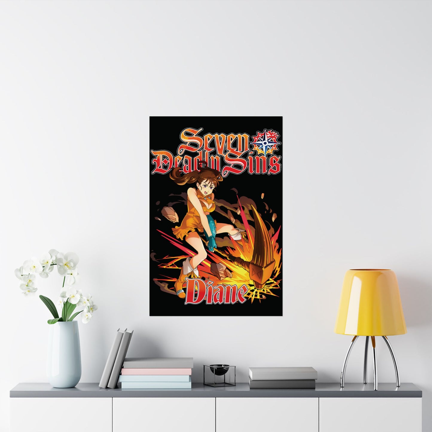 Serpent Sin of Envy Diane Poster | Anime-Inspired Wall Art | Fantasy Anime Decor | Manga Print | Shonen Anime Poster