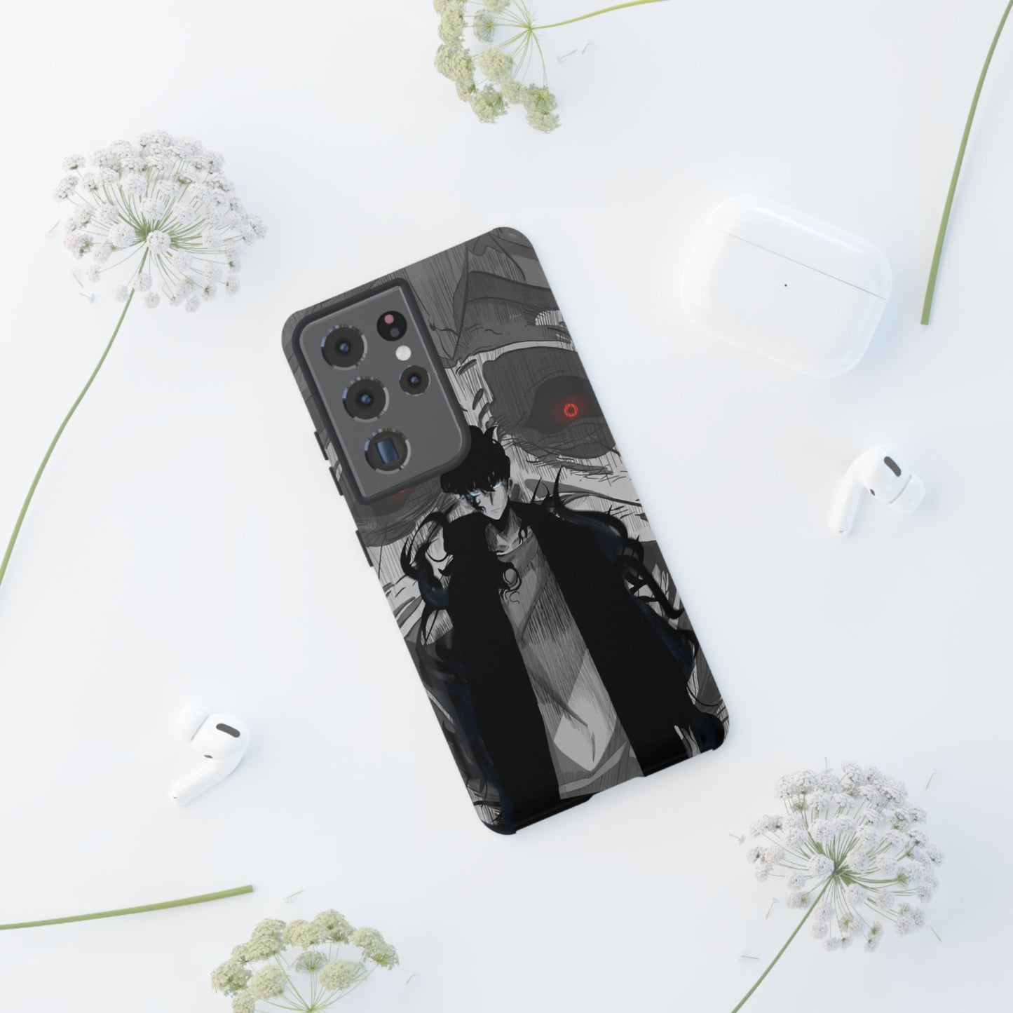 Sung Jin-Woo Monarch’s Rise Double Layered Phone Case | Shadow Monarch Anime-Inspired Protective Case for iPhone & Samsung