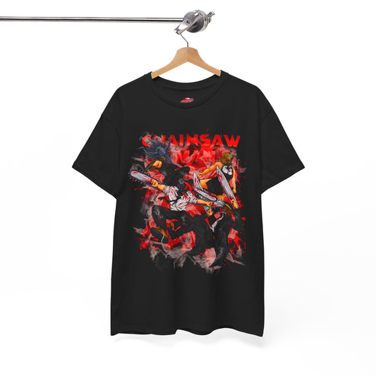 Denji vs Katana Devil Unisex Heavy Cotton T-Shirt | Anime-Inspired Streetwear Tee