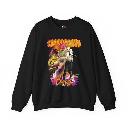 Chainsaw Devil Denji Unisex Heavy Blend Crewneck Sweatshirt | Chainsaw Man Anime Pullover
