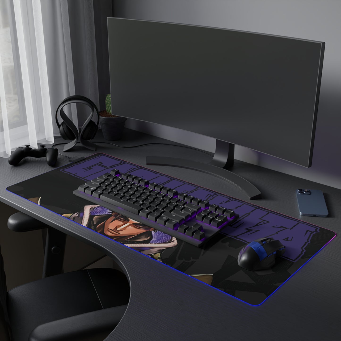 Zodyl Typhon II LED Gaming Mouse Pad | Anime-Inspired Desk Mat