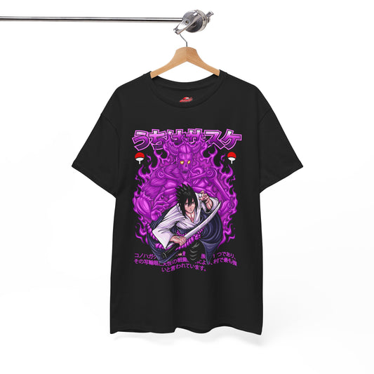Sasuke Uchiha Susanoo II Unisex T-Shirt | Anime-Inspired Streetwear Tee | Mangekyo Sharingan Uchiha Graphic Shirt | Otaku Manga Tee