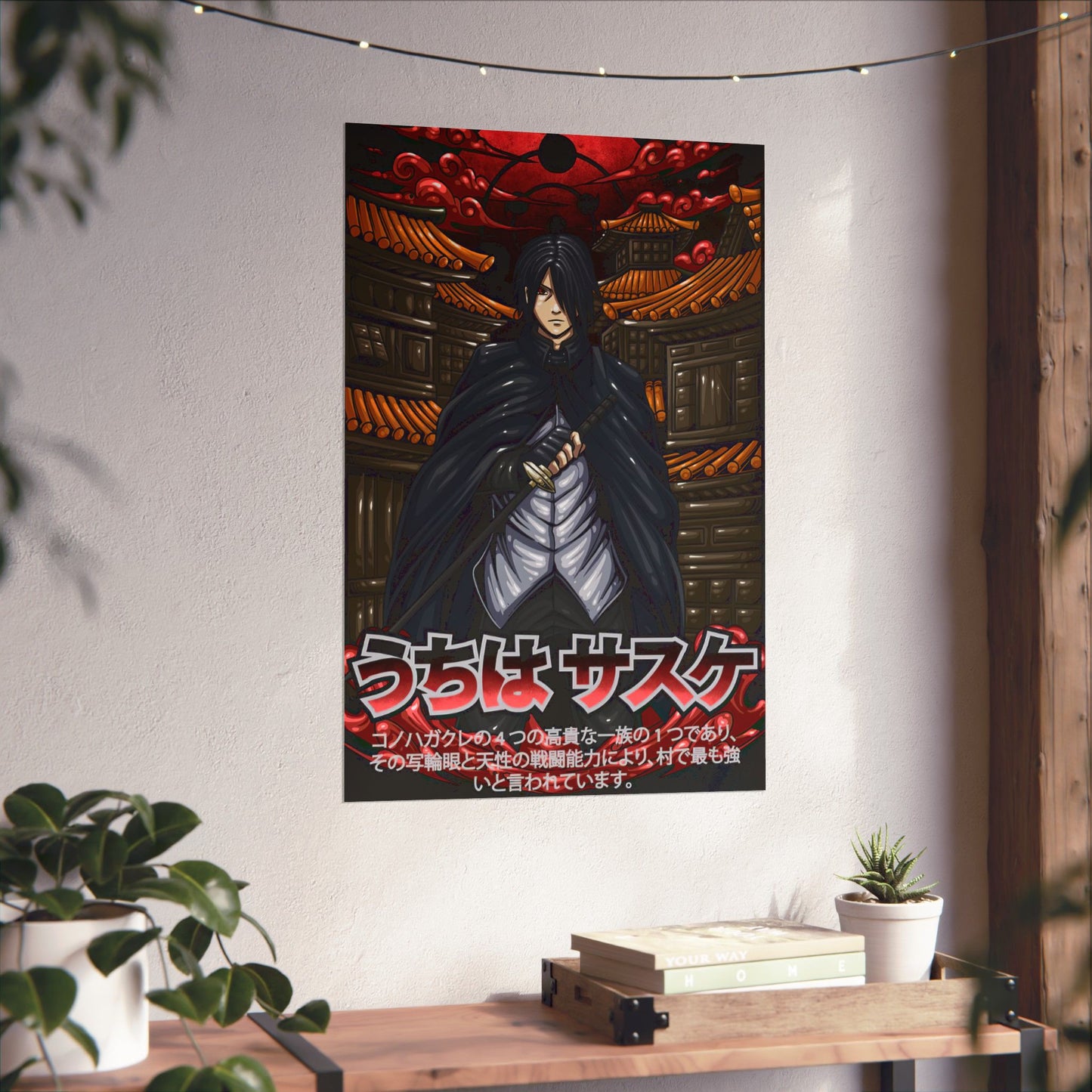 Sasuke Uchiha Infinite Tsukuyomi Matte Poster | Anime-Inspired Wall Art | Mangekyo Sharingan Uchiha Decor | Otaku Manga Wall Print