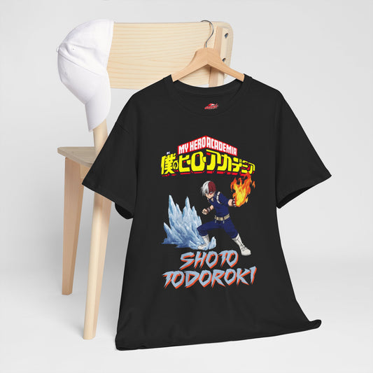 Shoto Todoroki Unisex Heavy Cotton T-Shirt | Anime-Inspired Streetwear Graphic Tee