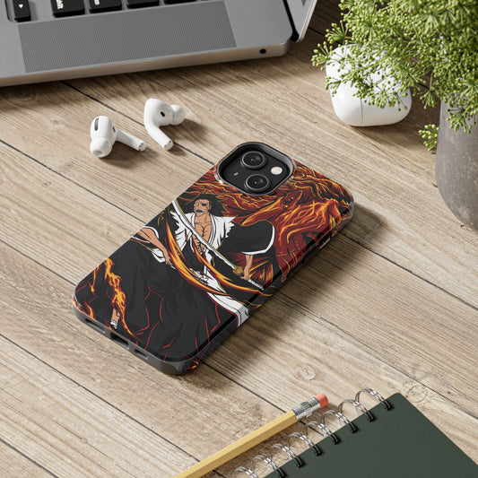 Genryūsai Yamamoto Flame Bankai Double Layered Phone Case | Bleach-Inspired Protective Anime Case
