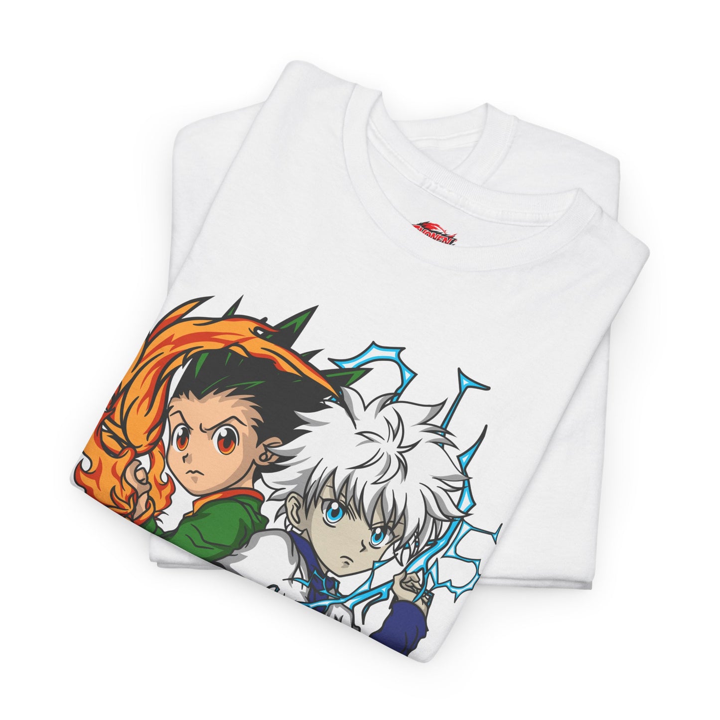 Gon and Killua Duo Unisex Heavy Cotton T-Shirt | Anime-Inspired Streetwear Graphic Tee