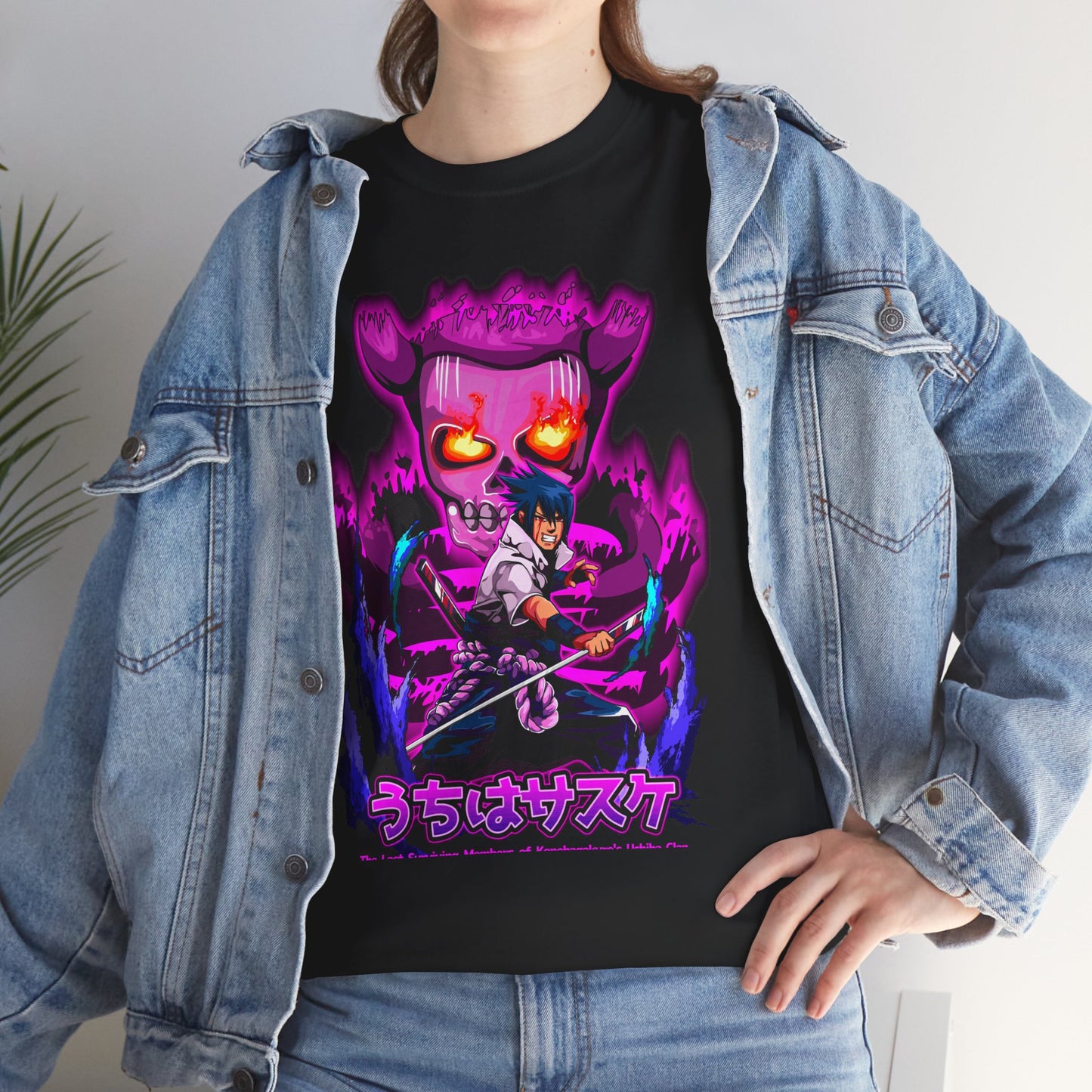 Sasuke Uchiha Susanoo Unisex T-Shirt | Anime-Inspired Streetwear Graphic Tee | Mangekyo Sharingan Uchiha Graphic Shirt | Otaku Manga Tee