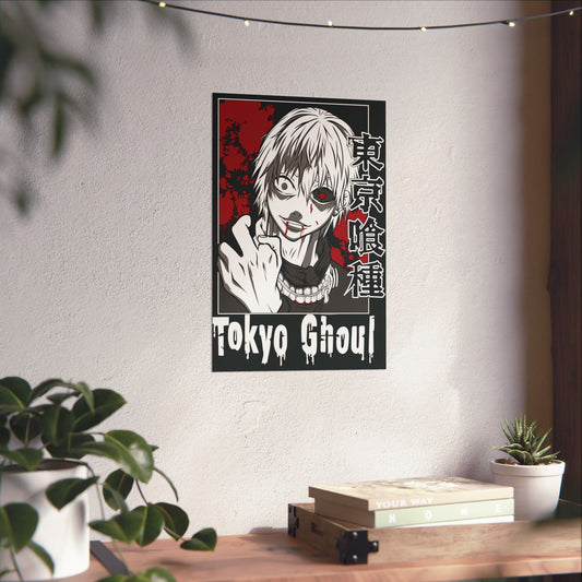 Senile Kaneki Matte Vertical Poster | Anime-Inspired Wall Art | Dark Anime Room Decor