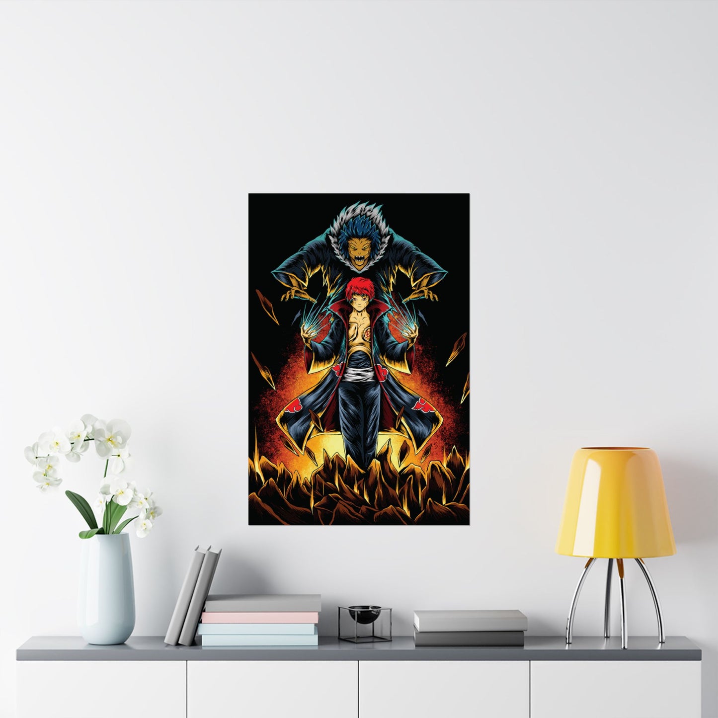 Puppet Master Sasori Matte Poster | Akatsuki Wall Art | Red Sand Villain Decor | Otaku Manga Wall Print