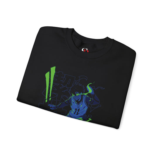 Yoichi Isagi Unisex Heavy Blend Crewneck Sweatshirt | Blue Lock Soccer Anime Streetwear