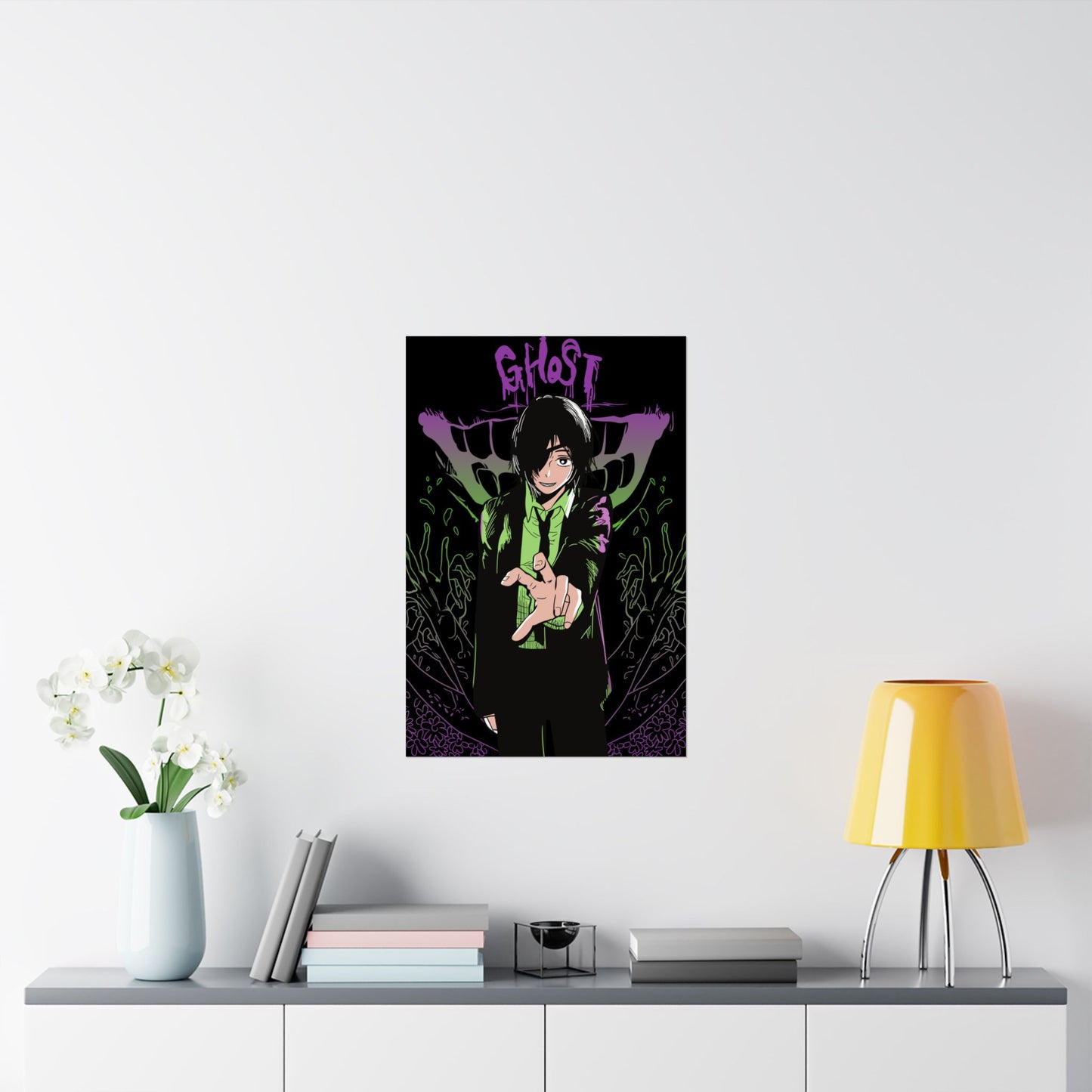 Ghost Himeno Matte Vertical Poster | Anime-Inspired Wall Art