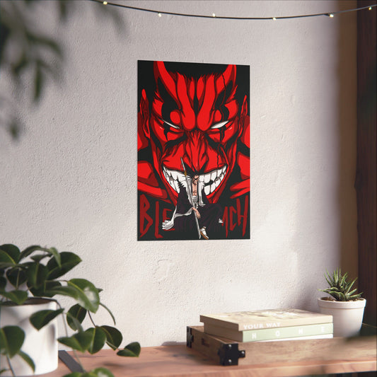 Zaraki Kenpachi Matte Vertical Poster | Bleach Anime Wall Art