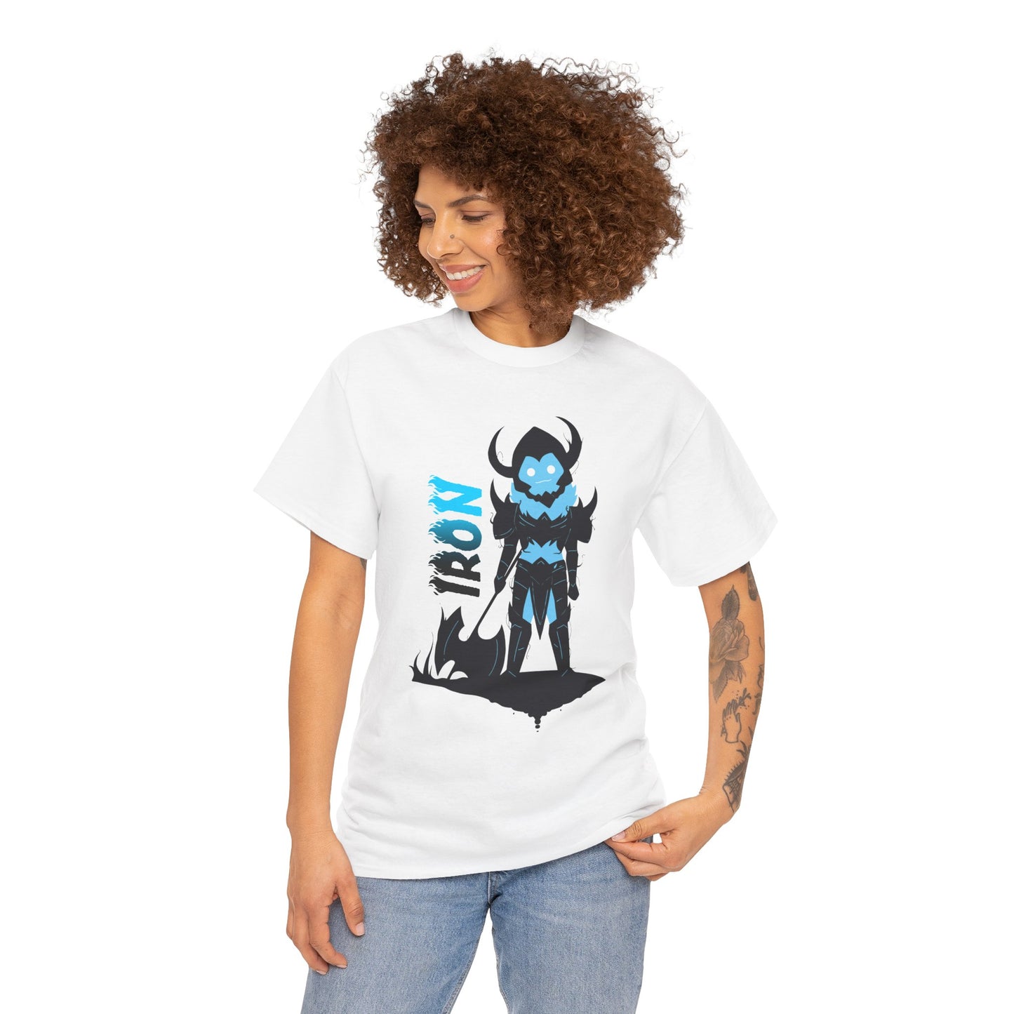 Chibi Iron II Unisex Heavy Cotton T-Shirt | Anime-Inspired Streetwear Graphic Tee | Shadow Army Shirt