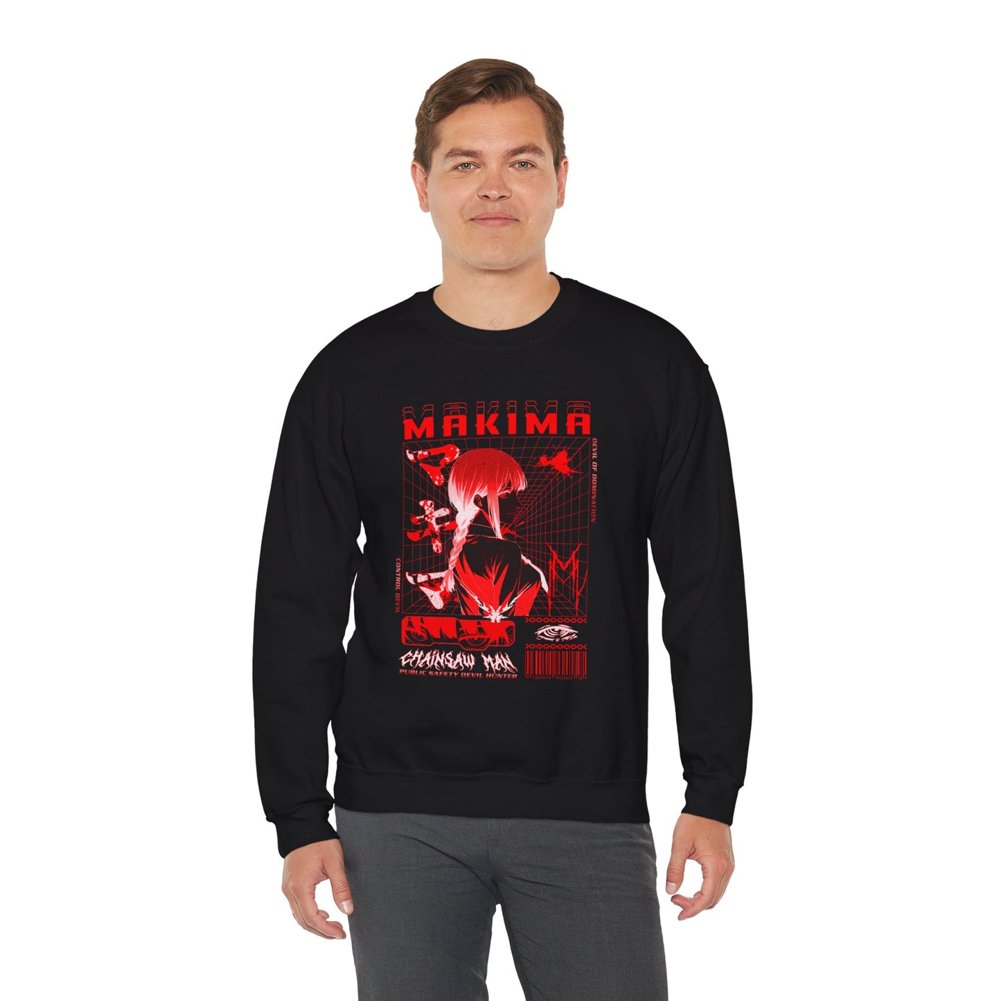 Control Devil Makima III Unisex Heavy Blend Crewneck Sweatshirt | Anime-Inspired Pullover