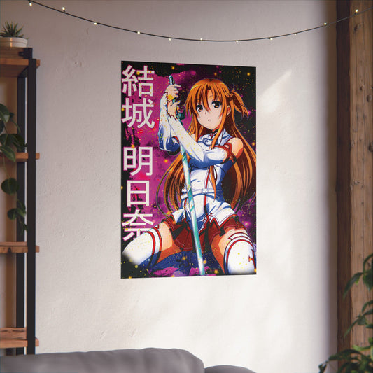 Asuna Lightning Flash Poster Anime-Inspired Wall Art – Anime Print | Matte Vertical Manga Decor | Anime Room Poster Gift