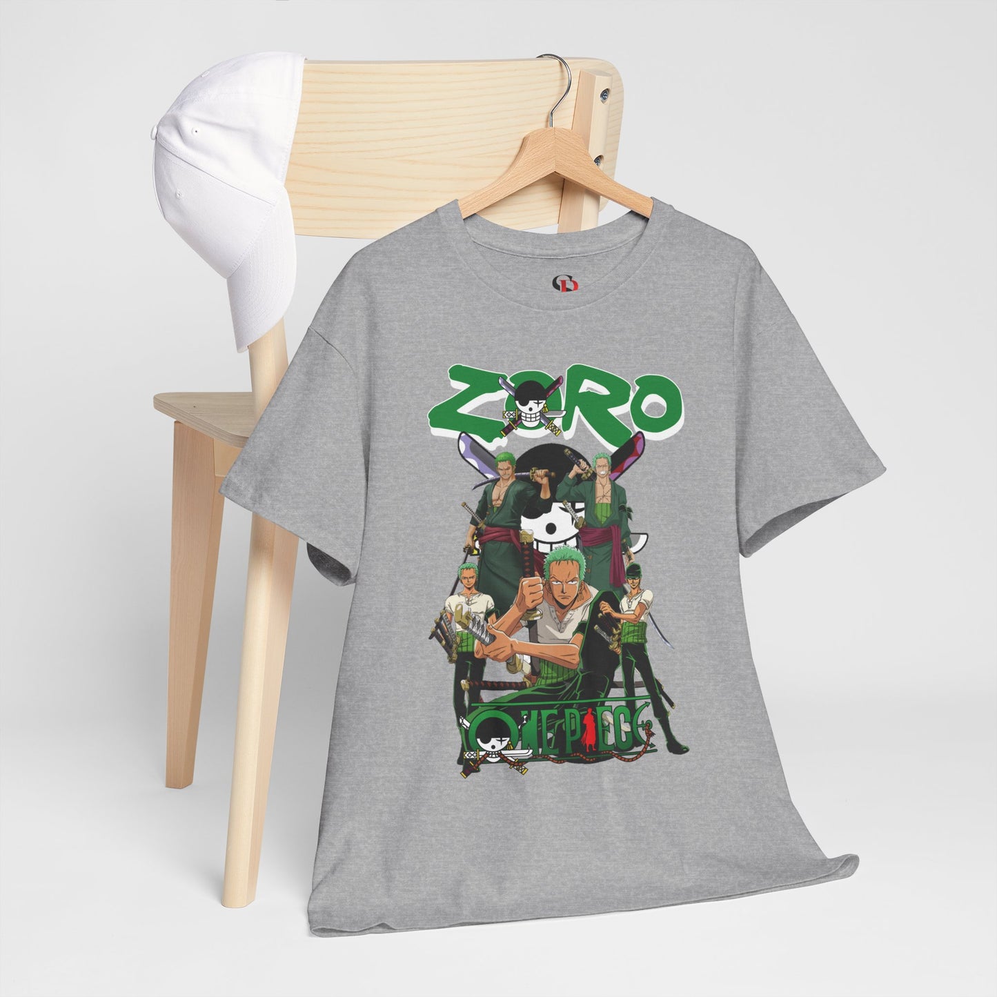 Zoro Unisex Heavy Cotton T-Shirt | One Piece Swordsman Anime Streetwear Tee