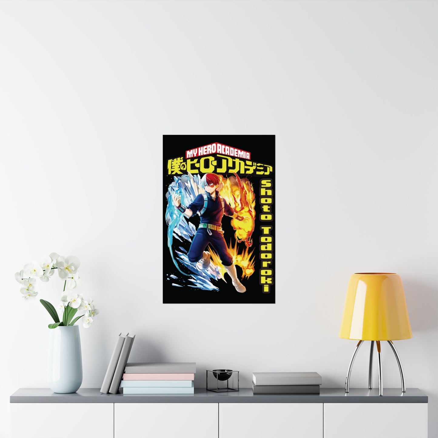 Shoto Todoroki II Vertical Matte Poster | Anime-Inspired Wall Art