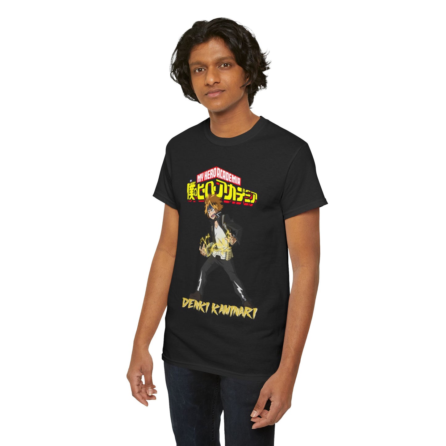 Denki Kaminari T-Shirt | Anime-Inspired Graphic Shirt | Electric Hero Streetwear Tee | Otaku Manga Graphic Unisex T-Shirt
