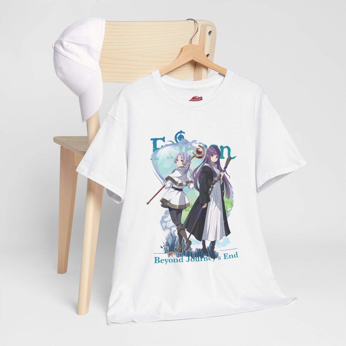 Frieren & Fern Unisex Heavy Cotton T-Shirt | Anime-Inspired Streetwear Graphic Tee