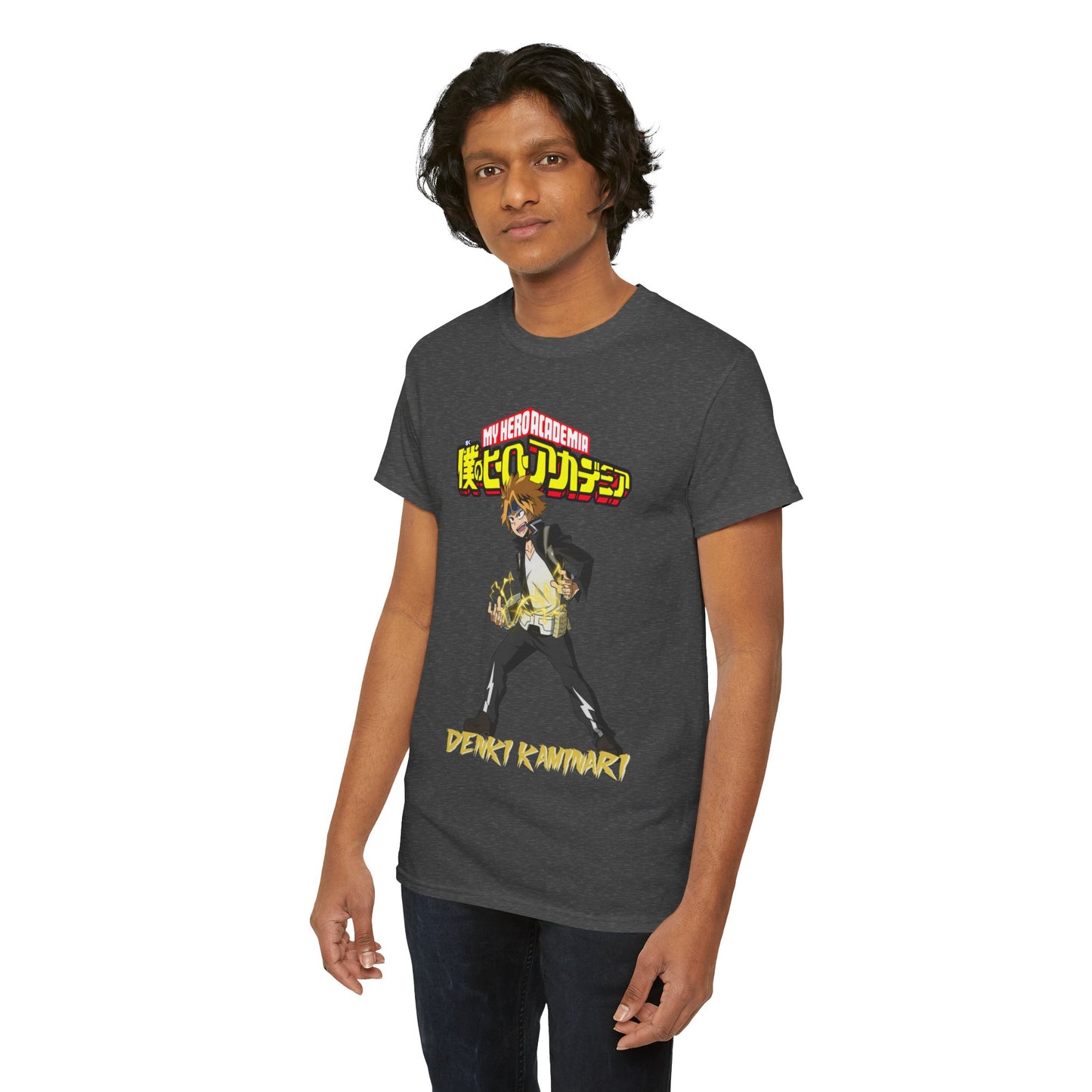 Denki Kaminari T-Shirt | Anime-Inspired Graphic Shirt | Electric Hero Streetwear Tee | Otaku Manga Graphic Unisex T-Shirt