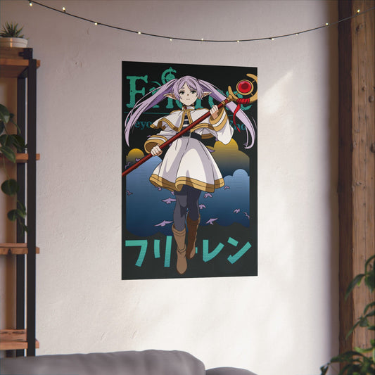 Frieren Beyond Journey’s End II Matte Vertical Poster | Elven Mage Anime Wall Art