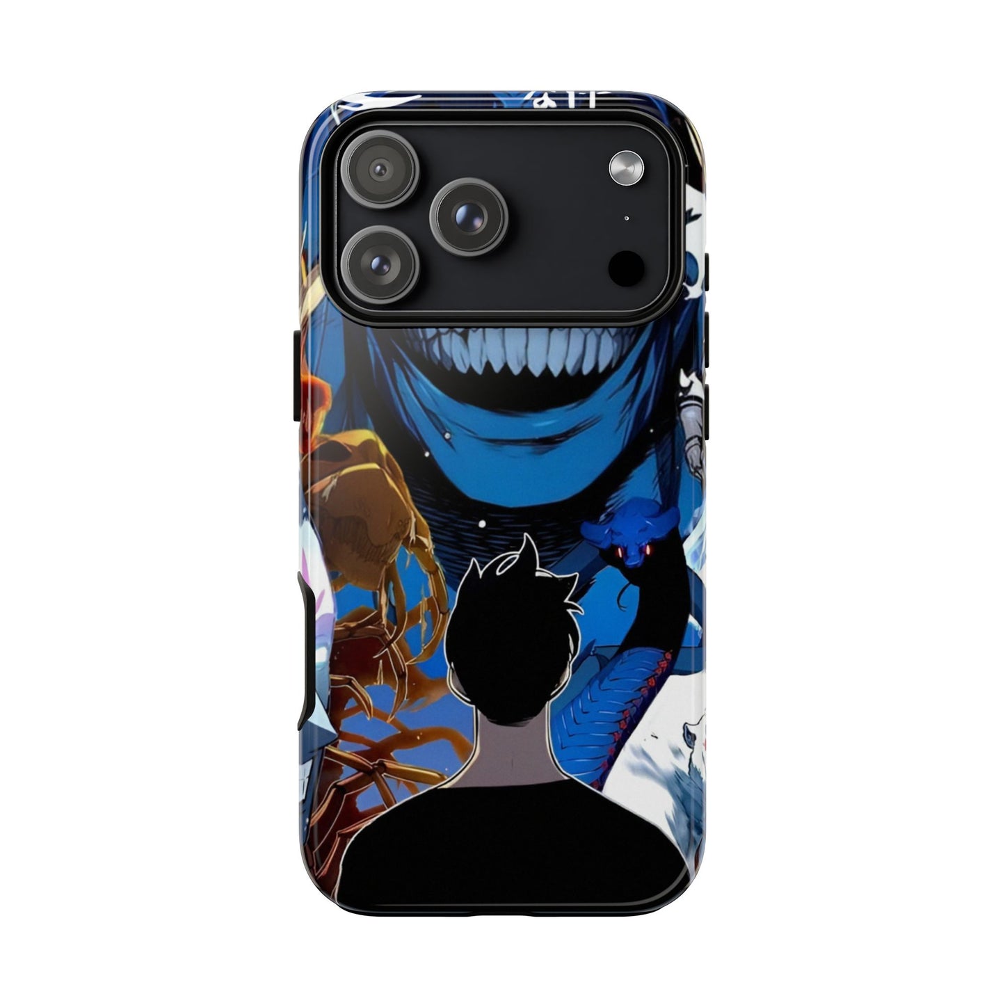 Sung Jin-Woo vs Statue of God Double Layered Phone Case | Double Dungeon Anime-Inspired Protective Case for iPhone & Samsung