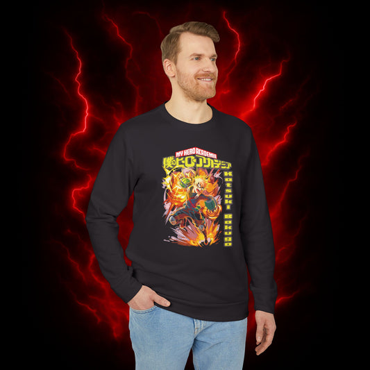 Katsuki Bakugo II Adidas Unisex Fleece Crewneck Sweatshirt