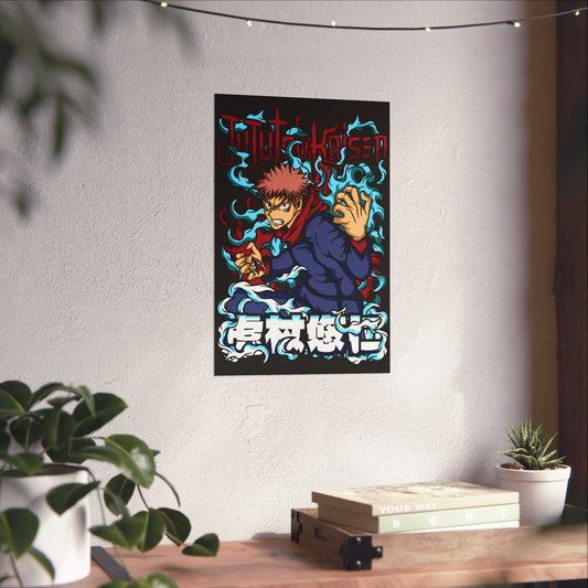 Yuji Itadori Cursed Energy Matte Poster | Anime-Inspired Wall Art | Anime-Inspired Decor | Yuji Itadori Artwork