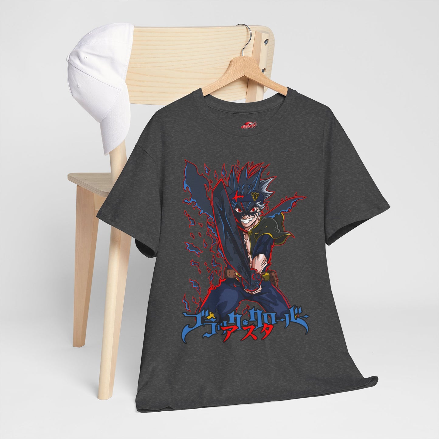 Black Asta Unisex Heavy Cotton T-Shirt | Anime-Inspired Streetwear Tee