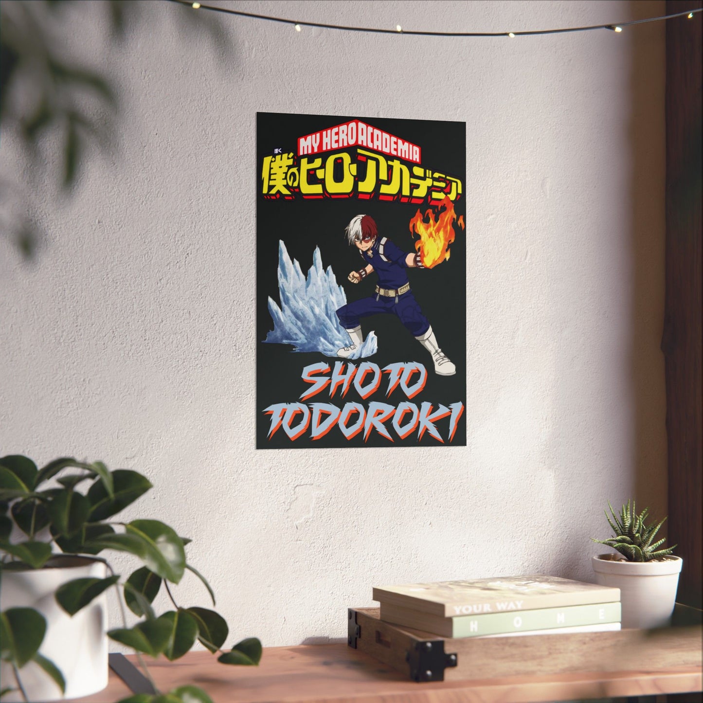 Shoto Todoroki Vertical Matte Poster | My Hero Academia Anime Wall Art