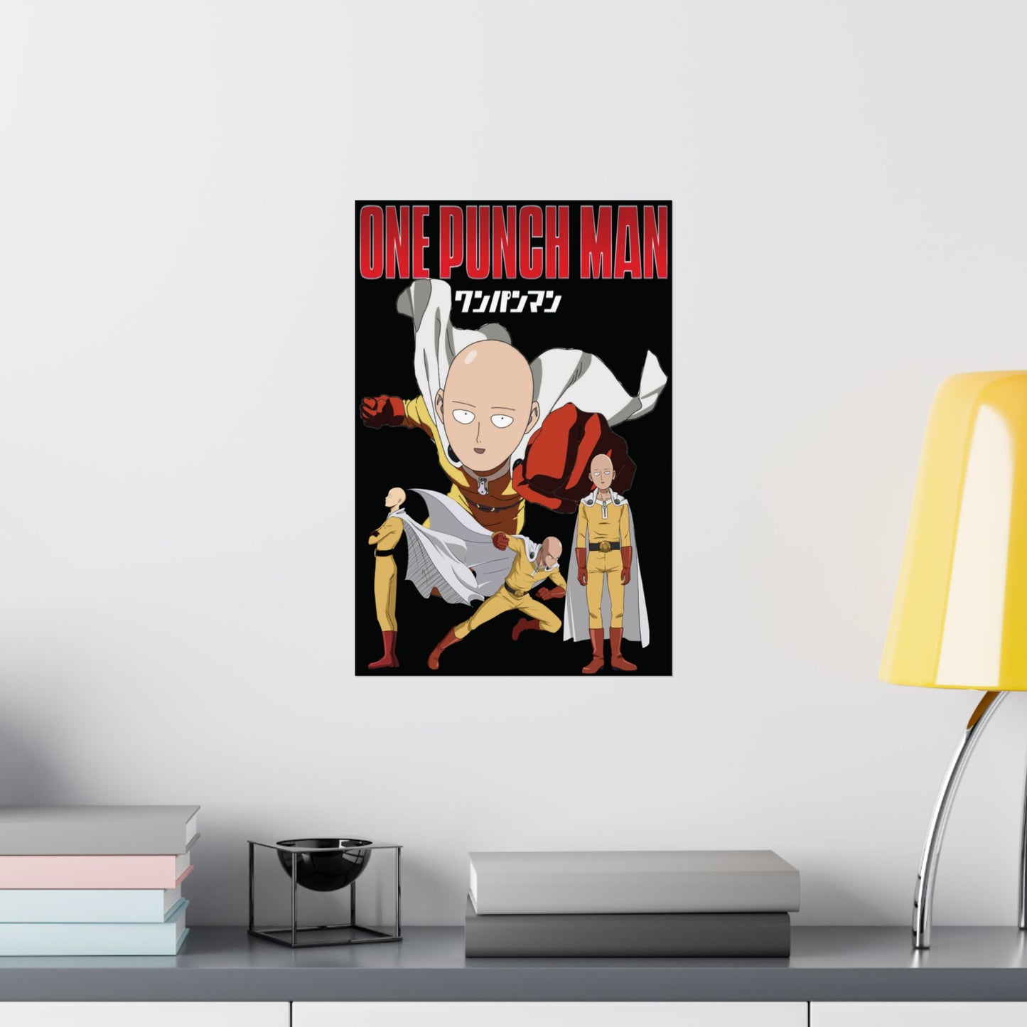 Saitama Anime Poster | Anime-Inspired Matte Vertical Wall Art | Manga Hero Decor