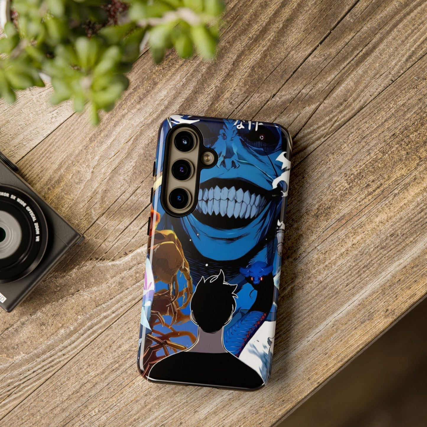 Sung Jin-Woo vs Statue of God Double Layered Phone Case | Double Dungeon Anime-Inspired Protective Case for iPhone & Samsung