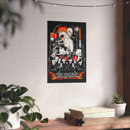 Hollow Ichigo Dark Reign Matte Vertical Poster | Bleach Anime Wall Art