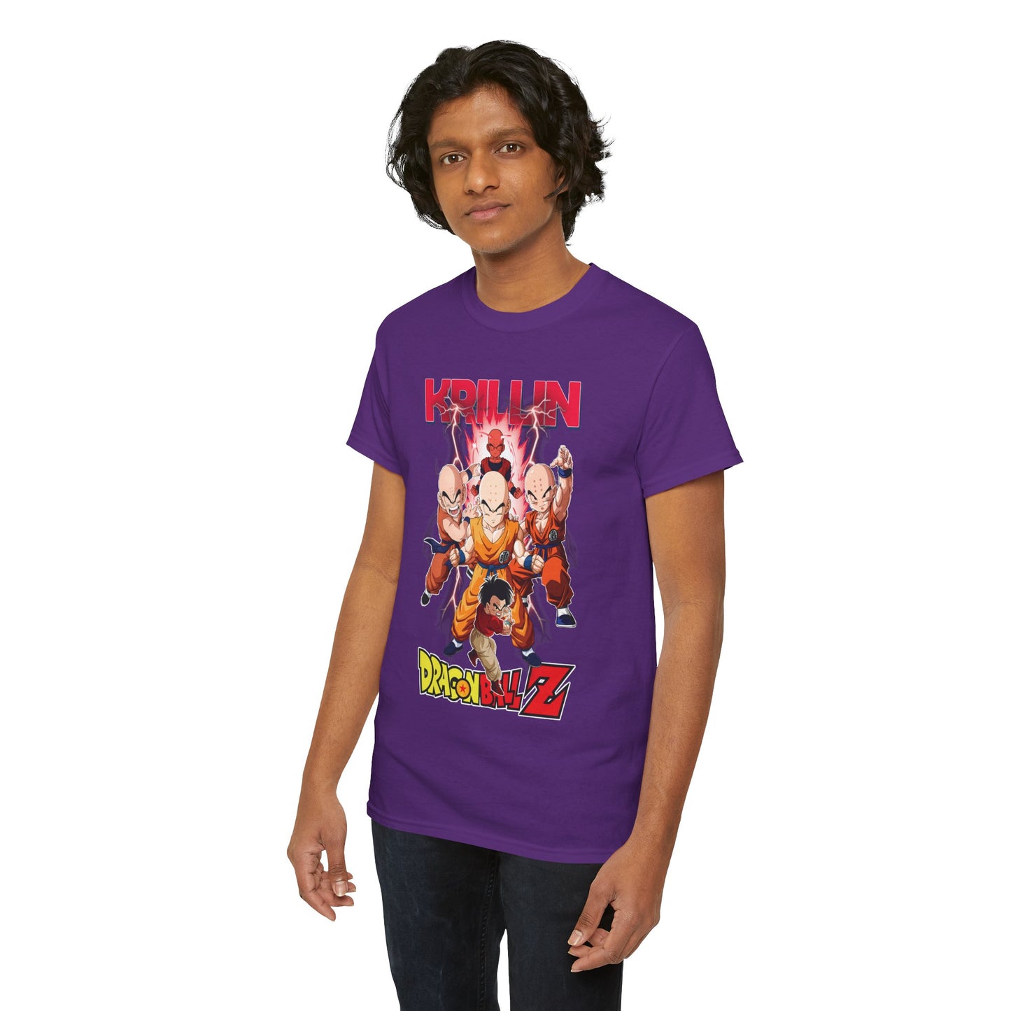 Krillin “Earth’s Strongest” Unisex Heavy Cotton T-Shirt | Dragon Ball Z Streetwear Tee