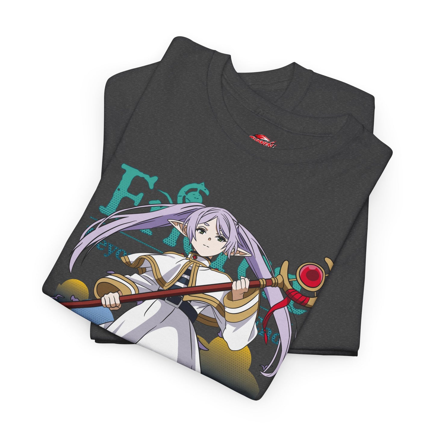 Frieren Unisex Heavy Cotton T-Shirt | Elven Mage Anime-Inspired Streetwear Graphic Tee