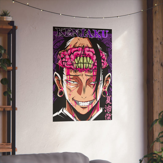 Ancient Curse User Kenjaku Matte Poster | Anime-Inspired Wall Art | JJK Villain Anime Decor | Kenjaku Artwork