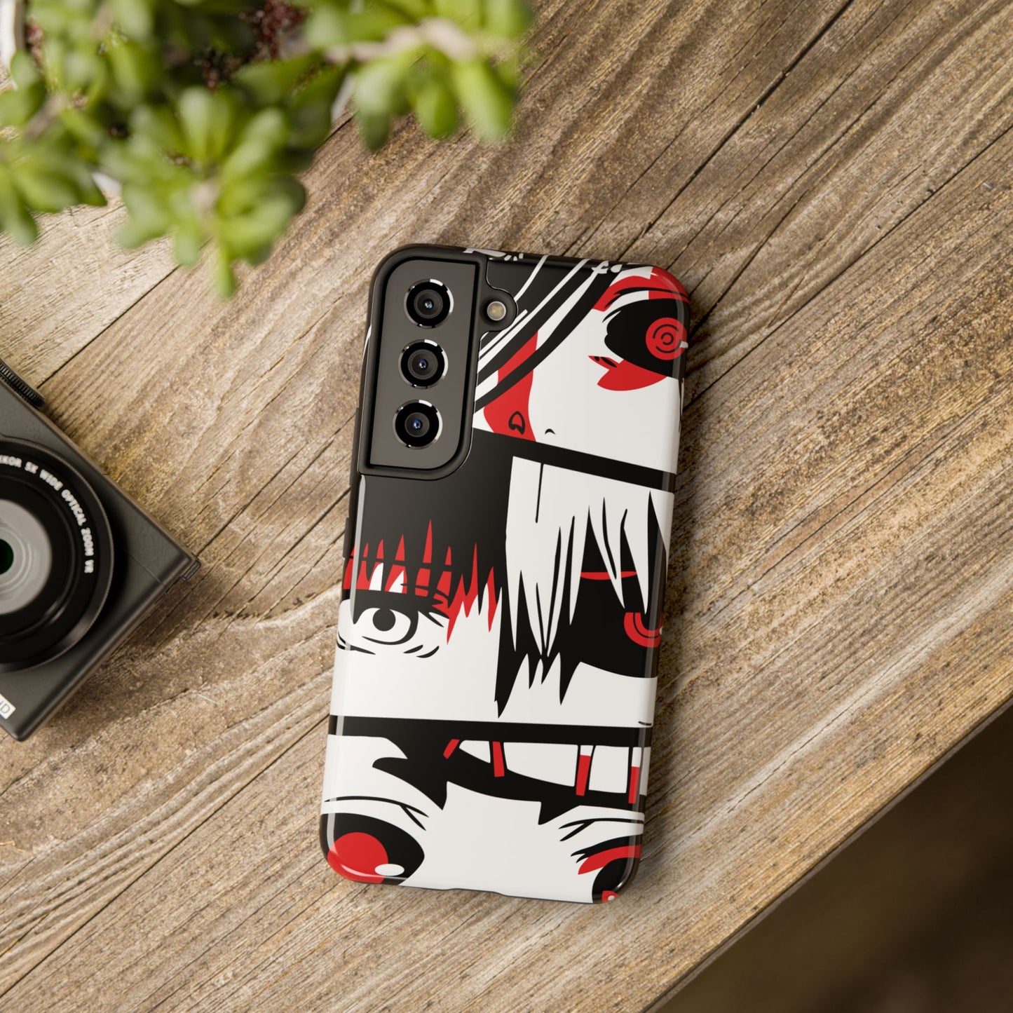Crimson Gaze Double Layered Phone Case | Anime Protective Case | Kaneki Dark Otaku Phone Cover