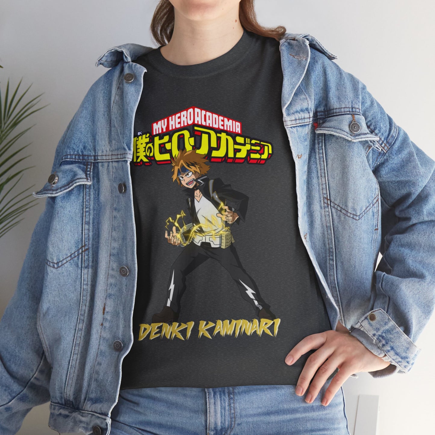 Denki Kaminari T-Shirt | Anime-Inspired Graphic Shirt | Electric Hero Streetwear Tee | Otaku Manga Graphic Unisex T-Shirt