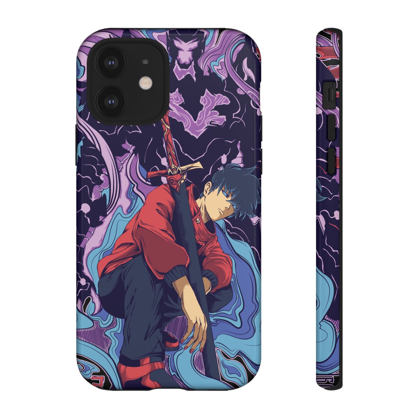 Sung Drip-Woo Double Layered Phone Case | Shadow Monarch Anime-Inspired Protective Case for iPhone & Samsung | Funny Anime Phone Cover